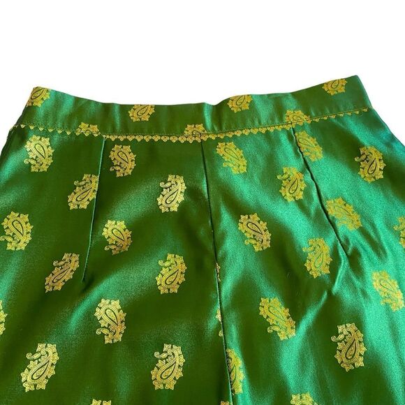 EUC Green and Gold Indian Print Pants - Picture 3 of 10